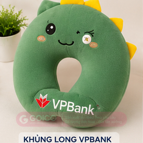 Gối Cổ Mascot Theo Yêu Cầu 1 goi chu u thiet ke rieng bank